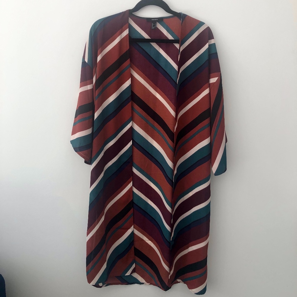 Multicolor Stripped Kimono